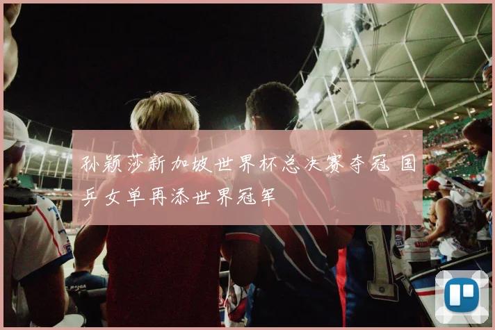 孙颖莎新加坡世界杯总决赛夺冠 国乒女单再添世界冠军