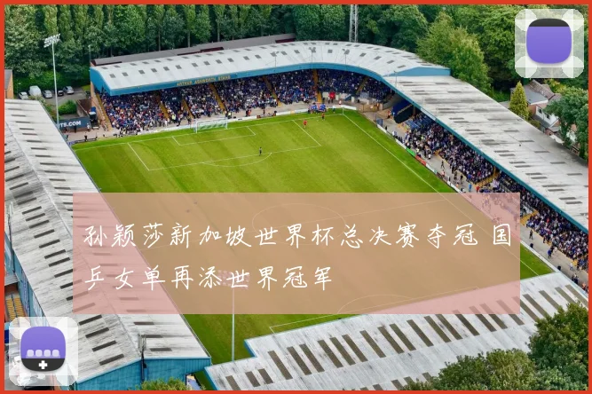 孙颖莎新加坡世界杯总决赛夺冠 国乒女单再添世界冠军